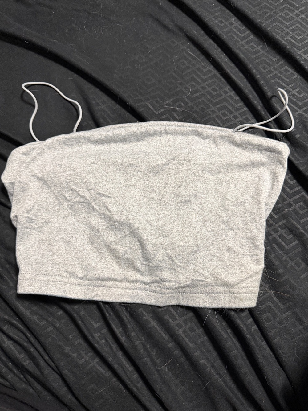 Women's Grey Strapless Tube Top